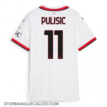 AC Milan Christian Pulisic #11 Maglia Gara Trasferta Repliche 2024-25 Donna